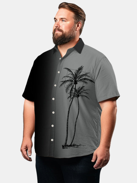 Big & Tall Hawaii Coconut Tree Tie-Dye Men's Shirts